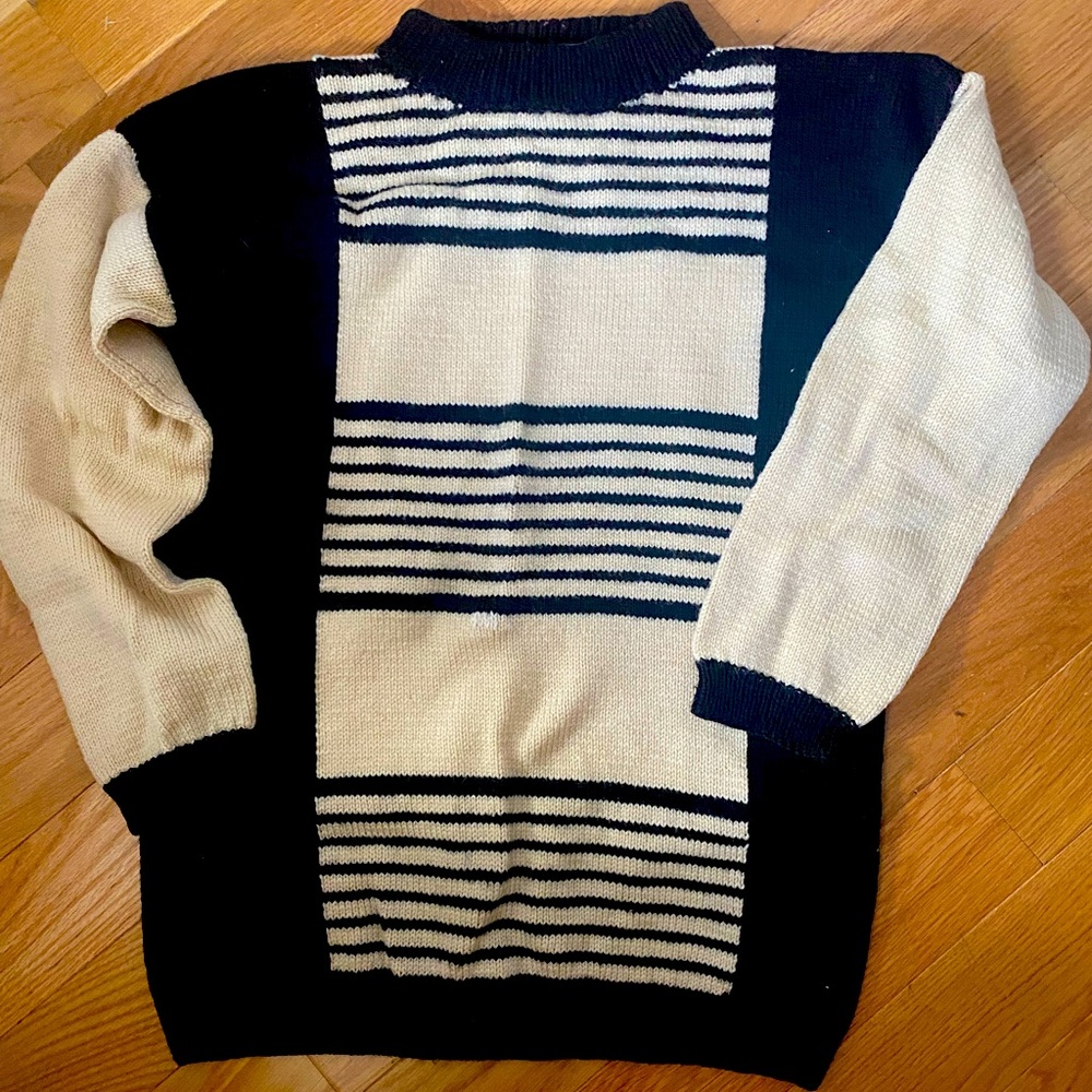 Vintage wool mock turtleneck sweater.